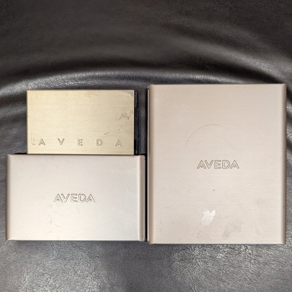 Set of 3 Vintage AVEDA Magnetic Compacts